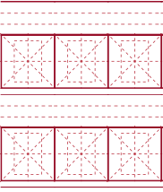 拼音描红字格模板